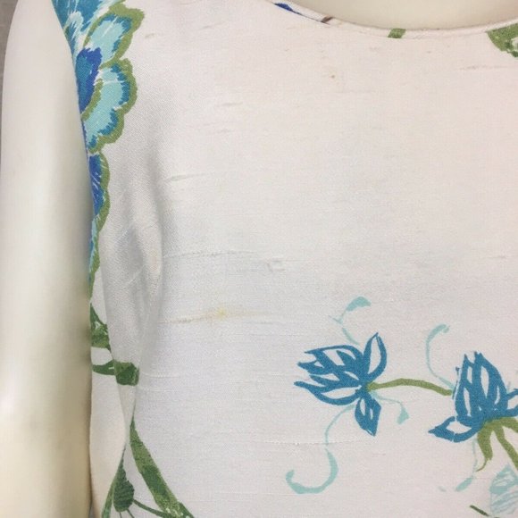 Hawaiian Casuals Stan Hicks Blue Cream dress k100 - Picture 5 of 10